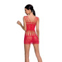 Бодістокінг мінісукня з метеликами Passion BS090 One Size red