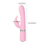Розкішний кролик з ротацією та вібрацією Pillow Talk Lively Pink, кристал Сваровскі, потрійний відросток