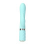 Розкішний кролик з ротацією та вібрацією Pillow Talk Lively Teal, кристал Сваровскі, потрійний відросток
