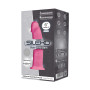 Фалоімітатор SilexD Robby Pink Glow in the dark, двошаровий, силікон+Silexpan, діаметр 3,5см