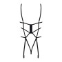 Боді зі стреп із доступом Obsessive Badossa crotchless teddy S/M, чорний