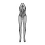 Бодістокінг Obsessive Bodystocking G308 S/M/L, халтер, декор у вигляді татуювання