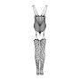 Ажурний бодістокінг під павутину Obsessive Bodystocking G325 black S/M/L, чорний, комбінезон, імітац