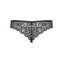 Мереживні танга з доступом Obsessive Contica crothchles thong S/M, чорні