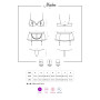 Еротичний костюм покоївки Obsessive Maidme set 5pcs S/M, бюстгальтер, пояс з фартухом, панчохи, стрі