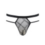 Чоловічі прозорі стринги Passion 029 THONG COLLIN L/XL Black, сітка