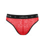 Чоловічі напівпрозорі труси Passion 031 SLIP MIKE XXL/XXXL Red, під леопард