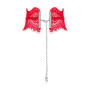 Широкий мереживний чокер Obsessive Bergamore choker, red