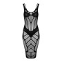 Напівпрозора сукня міді Obsessive D609 dress S/M/L, black