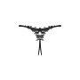 Прозорі стрінги з доступом Obsessive Celia Noir crotchless thong XS/S
