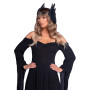Пов’язка на голову з крилами Leg Avenue Feather headband Black, пір’я та натуральна шкіра