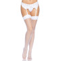 Панчохи-сітка для кріплення на пояс Leg Avenue Nylon Fishnet Thigh Highs White, one size