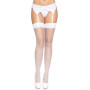 Панчохи-сітка для кріплення на пояс Leg Avenue Nylon Fishnet Thigh Highs White, one size
