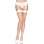 Панчохи у велику сітку Leg Avenue Fence Net Thigh Highs White, one size