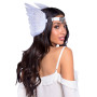 Пов’язка на голову з крилами Leg Avenue Feather headband White, пір’я та натуральна шкіра