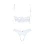 Еротичний комплект Obsessive Heavenlly 2-pcs cupless set M/L, відкриті груди, з доступом