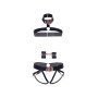 Комплект атласних ременів для бондажу Leg Avenue Satin elastic harness Set, One size, Black