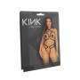 Стрепи-портупея з чокером Leg Avenue Satin elastic harness teddy, One size, Black