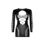 Безшовна мінісукня Leg Avenue Long sleeve cut out mini dress One size Black