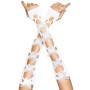 Мітенки Leg Avenue Butterfly applique arm warmers White, метелики