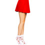 Шкарпетки жіночі з полуничним принтом Leg Avenue Strawberry ruffle top anklets One size, мереживні м