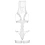 Костюм нареченої Leg Avenue G-string teddy, veil & garter One size White, з відкритими грудьми