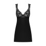 Сорочка бебі-дол з мереживом на грудях Obsessive Donna Dream babydoll M/L Black, стрінги
