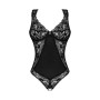 Мереживне боді Obsessive Donna Dream crotchless teddy XL/2XL Black, відкритий доступ