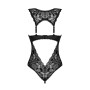 Мереживне боді Obsessive Donna Dream crotchless teddy XL/2XL Black, відкритий доступ