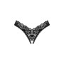 Мереживні стрінги Obsessive Donna Dream crotchless thong M/L Black, відкритий доступ