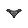 Мереживні стрінги Obsessive Donna Dream crotchless thong XL/2XL Black, відкритий доступ