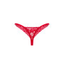 Мереживні стрінги Obsessive Lacelove thong XL/2XL Red, низька посадка