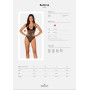 Прозоре боді Obsessive Selinne teddy XS/S Black, дрібна сітка, подвійні бретелі