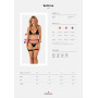 (SALE) Комплект білизни Obsessive Selinne 3-pcs set XS/S Black, бюстгальтер, стрінги пояс для панчіх