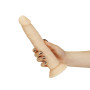 Фалоімітатор Naked Addiction — 9″ Silicone Dual Density Bendable Dildo Vanilla, віброкуля в подарунок