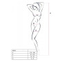 Бодістокінг з безліччю бретелей Passion BS095 One Size, white, імітація пояса та панчіх, з доступом
