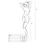 Еротичні колготки-бодістокінг з ажурним поясом Passion S027 One Size, white, відкритий доступ