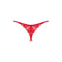 Трусики з доступом Obsessive Ingridia crotchless thong XS/S, червоні