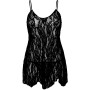 Сорочка бебі-дол Leg Avenue Rose Lace Flair Chemise Black, One Size