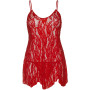 Сорочка бебі-дол Leg Avenue Rose Lace Flair Chemise Red, One Size