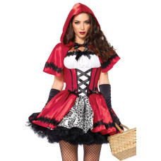 Еротичний костюм Червоної шапочки Leg Avenue Gothic Red Riding Hood S, сукня, накидка