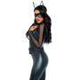 Еротичний костюм супергероя-кішечки Leg Avenue Wicked Kitty S, комбінезон, пояс, маска, вушка
