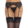 Пояс для панчіх зі стразами Leg Avenue Rhinestone Garterbelt Black One Size