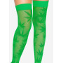 Панчохи з малюнком Leg Avenue 420 Net thigh highs Green
