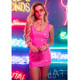 Вінілова мінісукня Leg Avenue Pink vinyl mini dress L, рожева