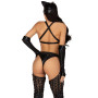Еротичний костюм кішечки-пані Leg Avenue Mistress Kitty XS, рукавички, комбінезон, маска