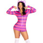 Комбінезон-костюм кішечки Leg Avenue Comfy Cheshire XS, з капюшоном
