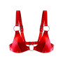 Ліф з натуральної шкіри Feral Feelings - Bikini Top Red