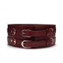 Шкіряний пояс для бондажу Liebe Seele Wine Red Waist Cuff, S Size