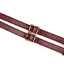 Шкіряні трусики для страпона Liebe Seele Wine Red Strap on Harness, універсальний розмір
